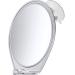 Honeybull shower mirror for shaving - with suction cup razor holder for shower & swivel joint small mirror shower accessories bathroom mirror bathroom accessories holds razors (chrome) silver