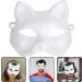HOLIDYOYO Cat Mask - White Paper Fox Therian Masks | Unpainted Blank Style 2 | Unique Art for Pet Lovers - Buy Online on GoSupps.com