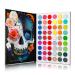 DE'LANCI Highly Pigmented La Catrina Neon Eyeshadow Palette,54 Colors Matte Shimmer Glitter Vibrant Blacklight Makeup Palettes Glow In The Dark Makeup, Blendable Long-Lasting Waterproof Rainbow Uv Makeup