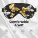 Buy Gold & White Butterflies Black Print Unisex Eye Mask | Soft Adjustable Sleeping Mask for All | International Shipping Available - Buy Online on GoSupps.com
