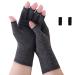 AovYoo 1 Pair Fingerless Arhritis Compression Gloves Raynauds Gloves Rheumatoid Osteoarthritis Wrist Supports -Hand Pain Relief (S Grey) S Grey (1 Pair)
