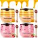 Bee Balm Lip Balm Honey Pot  4 PCS Strawberry & Honey Lip Masks Hydrating Prevention Dry and Cracked Lip Scrubs Exfoliator  Lip Exfoliating Bee Balm Sleeping Lip Mask  Lip Sleep Mask Reduces Lip Lines  2 PCS Strawberry &...