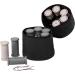 Nicky Clarke Heated 25mm Rollers Compact Travel Set - 12 Ionic Self Grip Rollers with Pin Clips and Storage Bag - NHS006 Grey - Buy Online on GoSupps.com