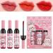 Lip Stain Lip Gloss 3 Colors Moisturizing Lip Liner Smudges Wine Bottle Shape Long Lasting Daily Makeup for Female Girls Mom or Girlfriend
