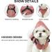 Buy Petcute Dog Rain Jacket - Waterproof Windproof & Reflective - Adjustable Hooded Coat for Small Medium & Large Dogs - Rose Red - Buy Online on GoSupps.com