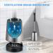 Silicone Stainless Steel Toilet Bowl Brush Holder Set for Deep Cleaning - Modern Bathroom Restroom Cleaner with Caddy - Buy Online on GoSupps.com