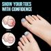 Buy Tomicca 120-Piece Transparent False Toenails Kit | 12 Sizes Full Cover Acrylic Toenails for Women - Perfect for DIY Nail Art - Buy Online on GoSupps.com