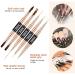 Yasterd Nail Art Brush Set - 5pcs Professional Double-Ended Brushes for Nail Design, Long Lines, Ombre, and 3D Effects - Ideal for Gel Polish and Acrylic - Black - Buy Online on GoSupps.com