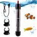 Vegena aquarium heating adjustable thermostat aquarium heating rod aquarium heater with 2 suction cups aquarium heaters for fish tanks and aquarium (60l 50W)