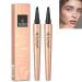 Magic Eyebrow Pencil Magic 3D Waterproof Microblading Eyebrow Pencil 4 Tipped Precise Brow Pen Fine Stroke Microblading Eyebrow Pencil Natural Lasting &waterproof (4# Black*2pcs)
