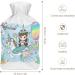 Mermaid Unicorn Hot Water Bottle with Plush Cover | Bed Warmer for Adults & Children | 26.5x15.3cm - Shop Now! - Buy Online on GoSupps.com