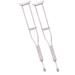 Drive Medical Aluminum Crutch with Comfortable Underarm Pad and Handgrip, Gray Youth, 1 Count