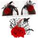 FRCOLOR banquet earphone dress hairpin hair accessories scarf bride baffle hat Korean version fascinator tea party headpiece rose hair clip day of the dead hairaccessories - Buy Online on GoSupps.com