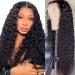 Aomllute Water Wave Lace Front Wigs Human Hair 180% Density 13x4 HD Transparent Lace Frontal Human Hair Wigs for Women Wet and Wavy Lace Front Wigs Glueless Human Hair Wigs Pre Plucked 22 Inch 22 Inch 13x4 Water Wave Wig