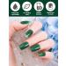 EBANKU Dark Green Glitter Gradient Gel Nail Strips - 20Pcs Waterproof Long-Lasting Real Gel Polish with Nail File | UV/LED Lamp Required - Buy Online on GoSupps.com