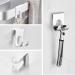Naapesi Stainless Steel 2-Piece Razor Holder - Waterproof Self-Adhesive Hooks for Bathroom & Kitchen - No Drilling Required (Black) - Buy Online on GoSupps.com