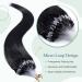 Silk-Co Microring Extensions - 100 Strands 0.5g Real Human Hair 60cm Raven Black Soft & Smooth 7A Quality - Buy Online on GoSupps.com