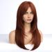 Buy Haircube 23-Inch Long Dark Auburn Synthetic Layered Wig for Women - Perfect for Daily Wear Parties & Cosplay - Buy Online on GoSupps.com