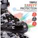 Kuxuan Adjustable Inline Skates for Kids with Light Up Wheels - Camo Roller Blades for Boys and Girls - Size Kids 3-6 US - Buy Online on GoSupps.com