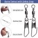 JSHANMEI Fishing Snap Swivels - High Strength Copper & Stainless Steel, Black Nickel Coated - 50pcs (#6-14#) - Buy Online on GoSupps.com