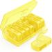 AUVON XL Weekly Pill Organizer 2 Times a Day AM PM Pill Box 7 Day with One-Side Large Opening Design for Easy Filling Portable Travel Pill Case for Medication Vitamins Fish Oils Supplements D-light Yellow