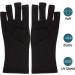 Bouttarro Anti UV Gloves for Gel Nail Lamp Protection - Black Stretchy Fingerless Gloves for Manicures at Home & Outdoors - Buy Online on GoSupps.com