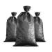 FAMI Empty Black Sandbags with Ties 16" x 25" - Woven Polypropylene Sand Bags, Sandbags for Flooding, Sand Bags Flood Protection(10 Bags) 10 Pack