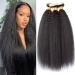 Ladiary Brazilian hair bundle of real hair Kinky Straight Human Hair 3 Bundles 20 22 24 Inch Yaki Straight Hair Weaven 9a Brazilian Hair Remy Human Hair Weaven Natural Black Color 20 22 24 inch
