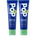 POP Feeling Hint of Mint Toothpaste with Hydroxyapatite & Vitamins E & B3 - Natural Niacinamide Teeth Whitening & Plaque Remover Formula - Bathroom & Travel Size Essentials 4.2 Oz (Pack of 2)