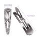 6 Pieces 4 Inch Rhinestone Snap Hair Clips | Crystal Metal Hair Barrettes for Women and Girls | Wedding Hair Accessories in Black, Silver, and Gold - Buy Online on GoSupps.com