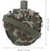Angoily Stainless Steel Military Canteen with Compass - Compact Outdoor Hiking Kettle Cover - 17x13cm, Green - Buy Online on GoSupps.com