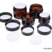 Kare & Kind Refillable Cosmetics Jars Kit | 4 Amber Glass Jars Lids & Labels | Perfect for Creams Oils & Powders - Buy Online on GoSupps.com