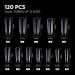 GAOY Dual Nail Forms for Poly Gel - 120 Pcs Clear Extension Tips | 12 Sizes Nail Art DIY - Buy Online on GoSupps.com