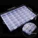 Bakhuk 4 Pack Clear Plastic Organizer Box with Adjustable Divider - 36 Grids Storage Container for Art Crafts, Jewelry - Includes 400 Label Stickers - Buy Online on GoSupps.com