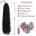 WECAN 18 inch Soft Locs Crochet Hair 7 Packs - Pre Looped Faux Goddess Locs Synthetic Braids #1B 18 Inch (Pack of 7) - Buy Online on GoSupps.com