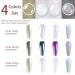 Allstarry Chrome Nail Powder Set - 4Pcs White Pearl Holographic Glitter for DIY Manicure - Iridescent Metallic Mirror Effect - Perfect Gifts for Women - Buy Online on GoSupps.com