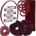 Topkids Accessories 28pc School Hair Accessories Gift Set Hair Accessories for Girls Hair Clip Hair Colour Girls Hair Accessories Gift Set Hair Clip Hair Band Hair Bands for Girls (Burgundy)