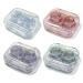 Howinn 4 pieces of travel contact lens covers cute leakage-proof mini contact lens-storage set portable contact lens ETUI set with tweezers office daily use pink green blue violet