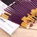 20-Piece Purple & Gold Makeup Brush Set - Eyeshadow Eyebrow Foundation & Eyeliner Brushes - Premium Cosmetic Tools for Flawless Beauty - Buy Online on GoSupps.com