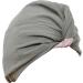 Sustainably Silk Sleeping Turban Wrap - Vegan Bamboo Silk Sleep Cap for Curly Hair Light Grey/Lavender - Buy Online on GoSupps.com