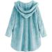 Hanxiulin Oversize Plush Jacket for Women - Warm Lined Fleece Sweatshirt Windproof Coat & Thick Cardigan - Breathable XL Winter Jacket in Light Blue - Buy Online on GoSupps.com