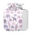 Elephant BAP Free Hot Water Bottle with Cover 2L Large Hot Water Bag for Pain Relief Headaches Neck and Shoulders