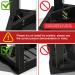 Bamboo Shower Bench & Stool Waterproof - Wood Shower Bench with Storage Shelf for Inside Shower(Black) Black 18.9"x18.11"x9.96" - Buy Online on GoSupps.com