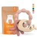 Infatot Teething Toys for Baby - MultiTexture Baby Teethers 0-6 Months Baby Essentials for Newborn - Baby Shower Gifts Baby Teething Toys Silicone Teethers for Babies 6 Months - Plum & Milk