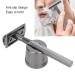 Long Handle Zinc Alloy Safety Razor for Men - Brass Handle Double Edge Razor with Base for Facial Care (Black) | International Shipping Available - Buy Online on GoSupps.com