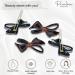Parcelona French Bow Knot Tortoise Shell Black Set of 4 Celluloid Acetate Small Side Slide Hair Clips - Buy Online on GoSupps.com