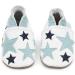 Dotty Fish Soft Leather Baby Shoes | Boys' Toddler Shoes with Non-Slip Suede Soles | Blue Stars Design | 0-6 Months - 4-5 Years - Buy Online on GoSupps.com
