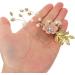 STOBOK Pack of 4 Vintage Gold Flower Pearl Hair Comb Crystal Hairpins Bridal Headpieces Wedding Hair Accessories for Women - Pink Flower - Buy Online on GoSupps.com