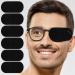 12pcs Glasses Eye Patch Large Size Eye Patches Reusable Non-Woven Eye Patches for Adults Kids Lazy Eye Amblyopia Strabismus (Black)