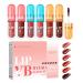 Moisturizing Lip Gloss Nourishing Glossy Balm - Pack of 6 - Non-Greasy Texture for Travel Dates Parties Commuting and Events